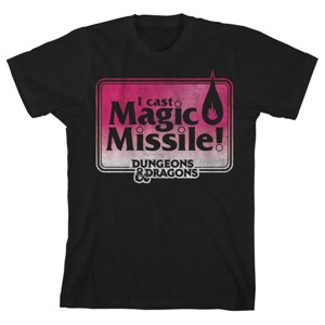 Dungeons & Dragons I Cast Magic Missile Boy's Black T-shirt - 1 of 3