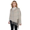 Anna-Kaci Women's Houndstooth Plaid Winter Scarf Soft Fringe Oversized Wrap Shawls - 3 of 4