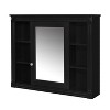 NicBex 35" x 28" Wall Mounted Bathroom Storage Cabinet with Mirror, Modern Medicine Cabinet with 6 Open Shelves for Bathroom, Blue - 3 of 4