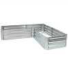 HomeRoots 12" X 60" Silver Steel L Shape Raised Garden Bed - 4 of 4