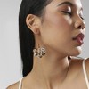 SOHI Women's California Gold Metallic Semi Flora Drop Earrings - 3 of 4
