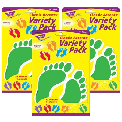 3pk Footprints Classic Accents Variety Pack - TREND