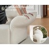 AMERLIFE 118" L-Shaped Sectional Sofa with Adjustable Arm& Backrest, 3 Seater Modular Couch(White) - 4 of 4