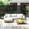 Dovelina Metal Outdoor Privacy Screen Freestanding Room Dividers Patio Decorative Screens - 2 of 4