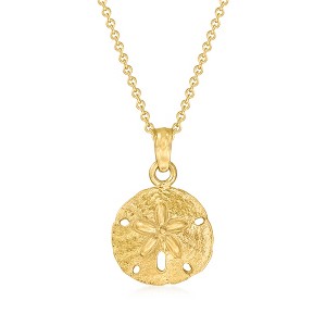 Ross-Simons 14kt Yellow Gold Sand Dollar Pendant Necklace Size 18 - 1 of 3