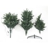 LuxenHome 7.1Ft Christmas Tree, Pre-Lit Tall Slim Fir Artificial Christmas Tree with Metal Stand, Skinny Christmas Tree with LED Light Green - 3 of 4