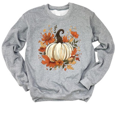 Simply Sage Market Women's Graphic Sweatshirt Fall Pumpkin Floral