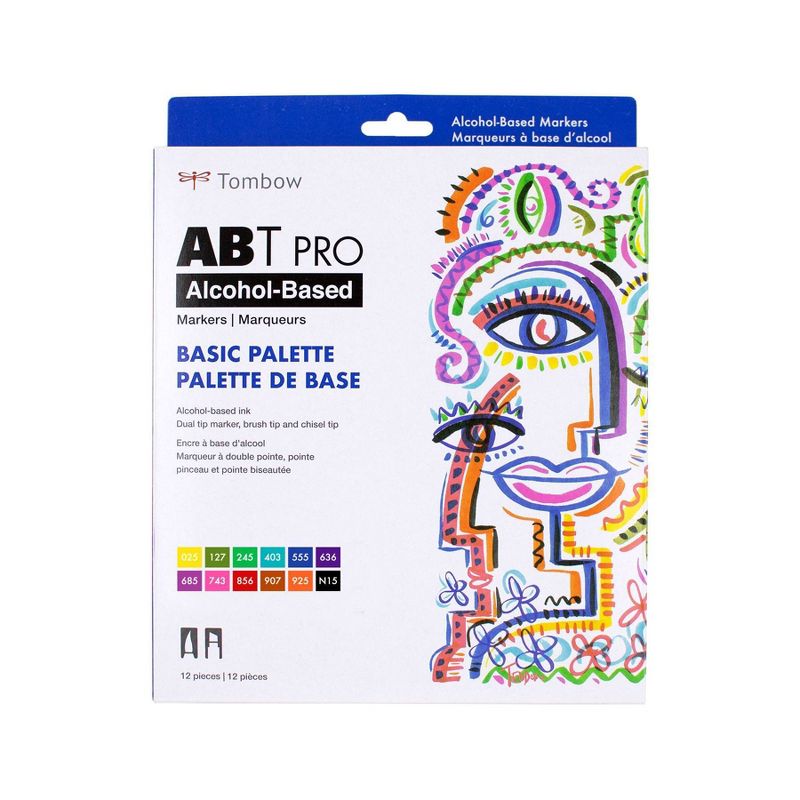 12ct ABT PRO Dual-Tip Alcohol Based Art Markers Basic Palette - Tombow, 1 of 9