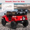 Children's ride-on toy, two-seat toddler stroller, adjustable body, with remote control, four-wheel suspension, three-speed gears, LED lights. - 3 of 4