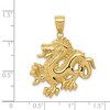 Black Bow Jewelry 14k Yellow Gold 2D Dragon Pendant, 25mm - 4 of 4