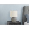 Monarch Specialties Lighting 20inchH Table Lamp Grey Concrete Ivory / Cream Shade Contemporary - 2 of 4