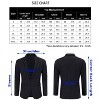Coolmee Mens Blazers Wrinkle Linen Coat Business Casual One Button Slim Fit Travel Blazer Lightweight Suit Jacket - 3 of 3