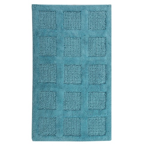 SlipX Solutions Square Shower Mat - Aqua - 21 x 21 in