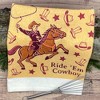 Ride Em Cowboy Funny Wild West Tea Towel - Crazy Dog Tea Towel Ride Em Cowboy - 2 of 4