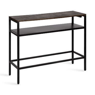 Kate and Laurel Westbrook Rectangle Metal Console Table, 36x12x30, Rustic Brown