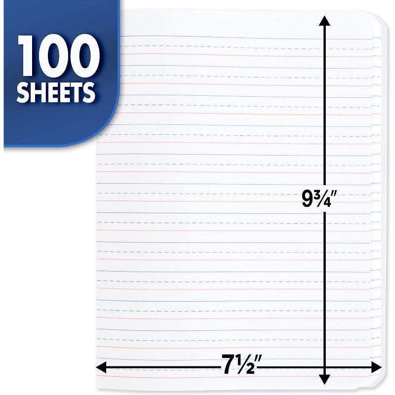 Mead Primary Composition Book, Full Page Ruled, 100 Sheets Per Book, Pack of 3, 4 of 5