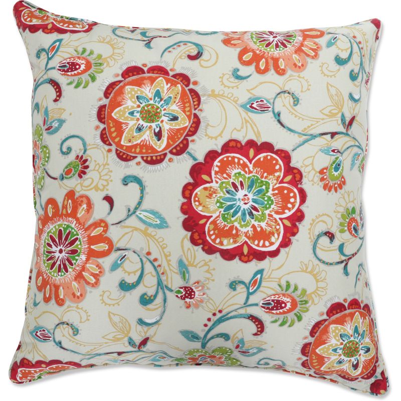 25&#34; Outdoor/Indoor Floor Pillow Fanfare Sonoma - Pillow Perfect, 1 of 6