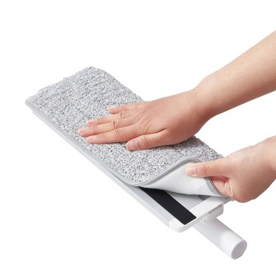 Gray Machine-Washable Spin Mop Pad Replacements, 2-Pack