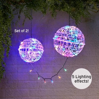 The Lakeside Collection Set of 2 Hanging Lanterns