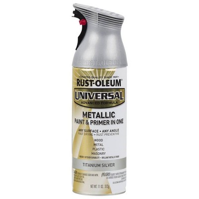 Rust-Oleum 11oz Universal Metallic Titanium Spray Paint Silver