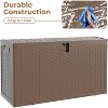 Resin Outdoor Storage Box,Waterproof Plastic Deck Box with Lockable Lid,Weather Resistant Outdoor Storage Container for Yard Porch Patio - 2 of 4