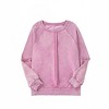Women's Waffle Knit Patchwork Raglan Sleeve Sweatshirt - Shewin - 3 of 4