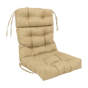 Blazing Needles, 20-inch by 42-inch Spun Polyester Solid Outdoor Tufted Chair Cushion - 1 of 2
