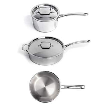 Berghoff Belly Shape 18/10 Stainless Steel 6.25 Sauce Pan With Stainless  Steel Lid 1.5qt. : Target