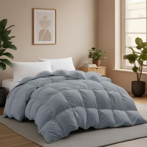 Peace Nest Heavyweight Extra Warmth White Goose Feather Down Fiber Duvet Comforter Insert - 1 of 4