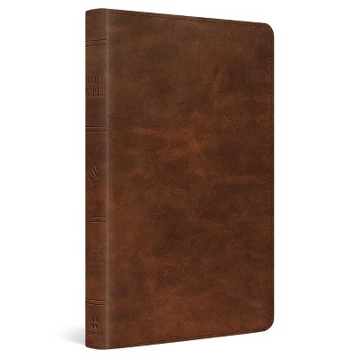 ESV Thinline Bible, Red Letter (Full Grain Leather, Deep Brown) - (Leather Bound)