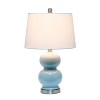 Dual Orb Table Lamp with Fabric Shade Light Blue - Lalia Home: Chic Ceramic, No Assembly Required, UL Listed - 2 of 4