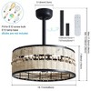 POWLIG 20-in Farmhouse Boho Caged Ceiling Fan with Light Included - 4 of 4