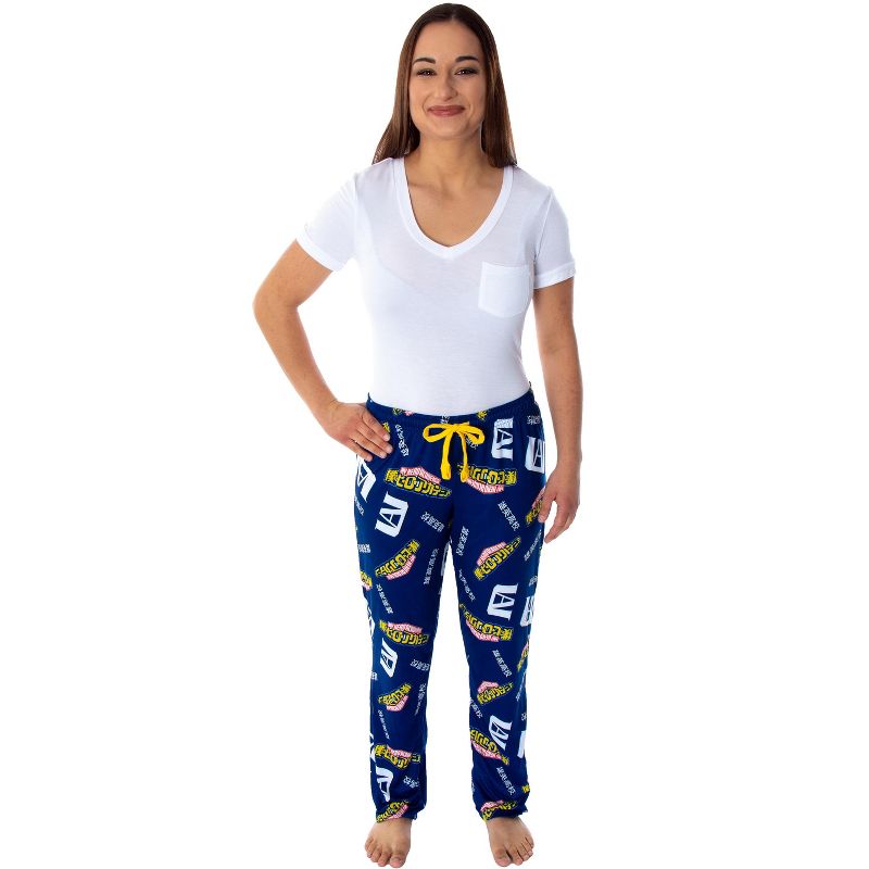 My Hero Academia Womens' Allover Print Design Sleep Lounge Pajama Pants, 4 of 5