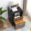 Kumasinova Mobile File Cabinet with Lock,2-Drawer Wooden Filing Cabinet with Shelf,Roll Printer Stand for Office & Home,Fit A4/Legal/Letter Size File - 4 of 4