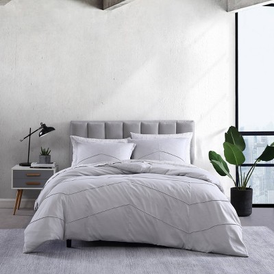 King Chloe Solid Comforter & Sham Set Gray - City Scene