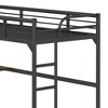NicBex Twin Size Metal Loft Bed Frame with Built-In Desk,Ladder&Full-Length Guardrails,Space-Saving Loft Bed for Kids,Teens,300lbs Max - 4 of 4