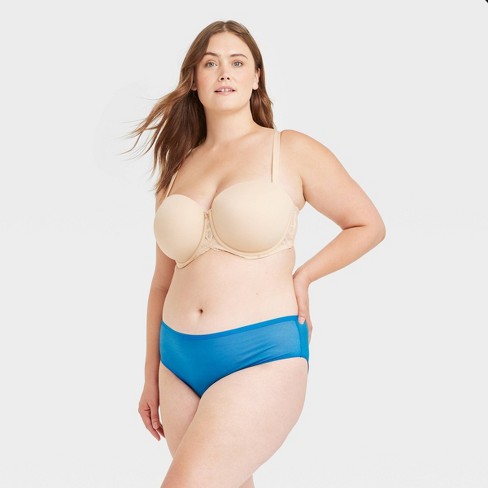 Women's Mesh Back High Cut Briefs - Auden™ Blue 4x : Target