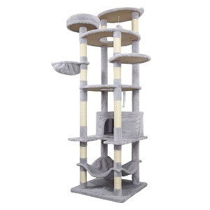 Kumasinova 78 In Cat Tower Pet Playground with Condo,Hanging Basket & Multi-Level Jumping Platform,Natural Sisal Scratching Posts - 1 of 4