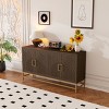 Line Carved Decorative Cabinet,Living Room Cabinet With Adjustable Shelves,Kitchen Cabinet,Storage Cabinets,Indoor Furniture-Maison Boucle - 2 of 4