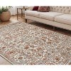 Ivory Gray And Rust Floral Area Rug - 2 of 4