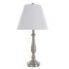 Hastings Home Set of 2 Traditional Brushed Steel Table Lamps, Traditional Accent Lights with LED Bulbs - 4 of 4