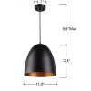 Chloe Lighting Ironclad Farmhouse 1 Light Textured Black & Gold Mini Ceiling Pendant 12" Wide - 3 of 3