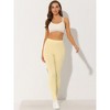 INSPIRE CHIC Women's Elastic Waistband Soft Gym Yoga Cotton Stirrup Pants Leggings - 3 of 4