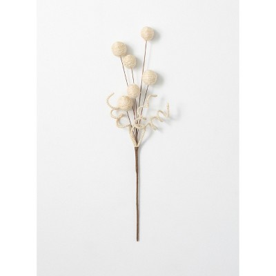 Sullivans Artificial Ball Hemp Stem 24"H Off-White