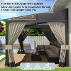 ALAULM 10’ x 12’ Wall Mount Gazebo Outdoor Pergola, Lean to Gazebo Canopy Awnings with Sloped Roof and Steel Frame - 4 of 4