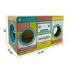 Bencmate Cat Condo Scratcher Post Cardboard,Rectangle Stereo Pattern Cat Scratching House Bed,Multicolored, (22.44"*11.61"*13") - 2 of 4