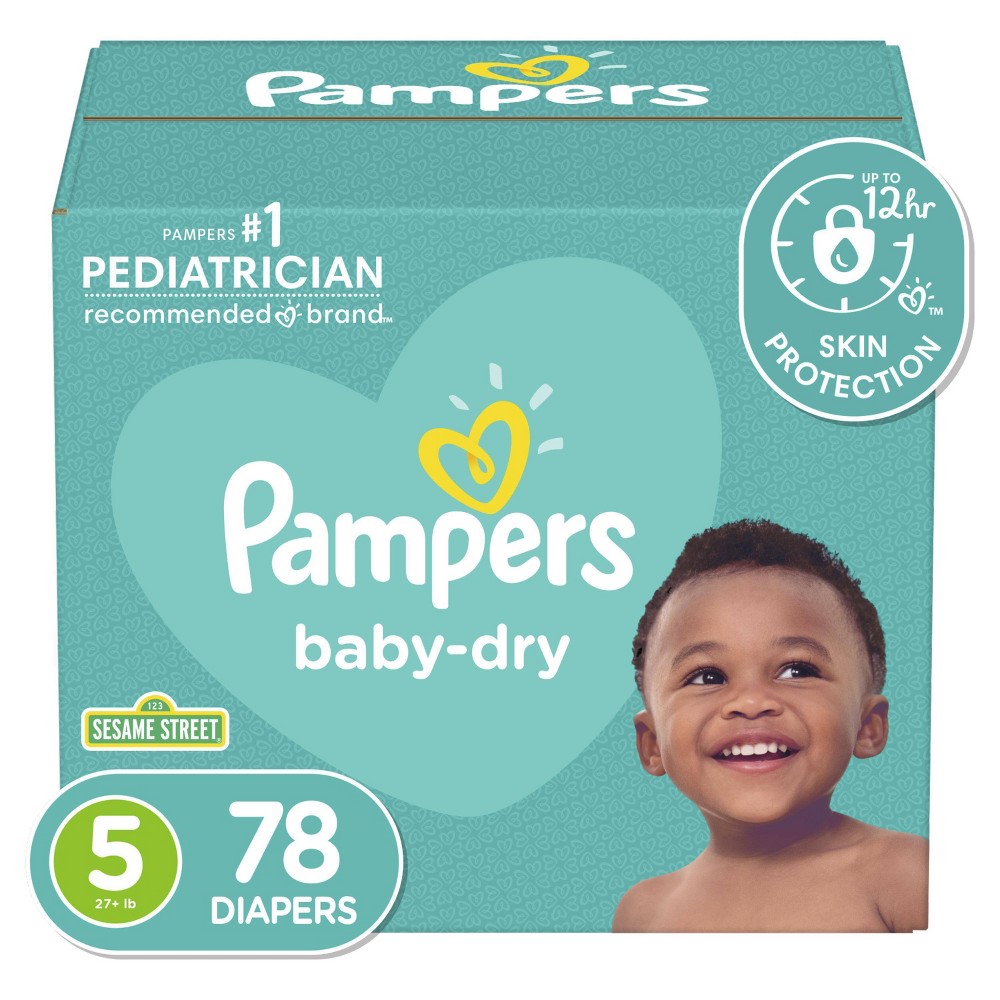 Pampers Baby Dry Diapers Super Pack Size 5 - 78ct
