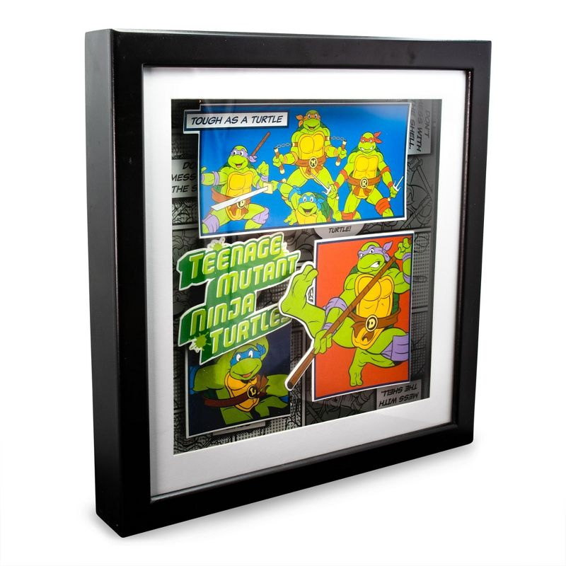 Silver Buffalo Teenage Mutant Ninja Turtles Wood Frame 3D Shadow Box Wall Art | 14 x 14 Inches, 2 of 9