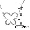 EVERLY JEWELRY | Sterling Silver Round-cut Diamond Butterfly Pendant with Chain - 18 in - 3 of 4