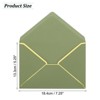 Unique Bargains Thick Paper Greeting Card A7 Envelopes with Gold Border 5" x 7" 200 Pcs - 2 of 4